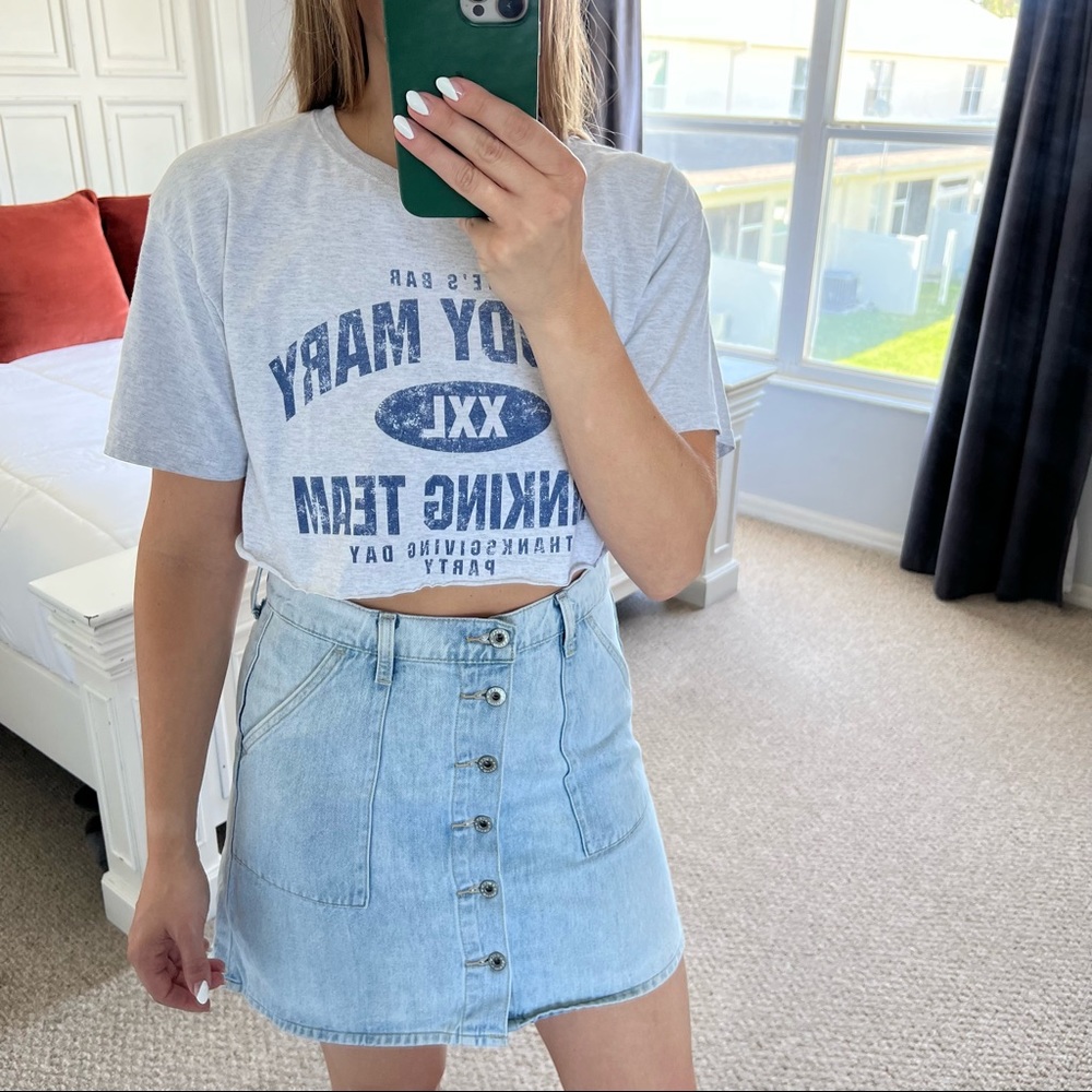 Lucky Brand | Denim Utility Mini Skirt Light Wash, size 10/30